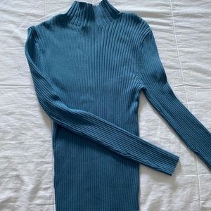 Zara Blue Turtleneck